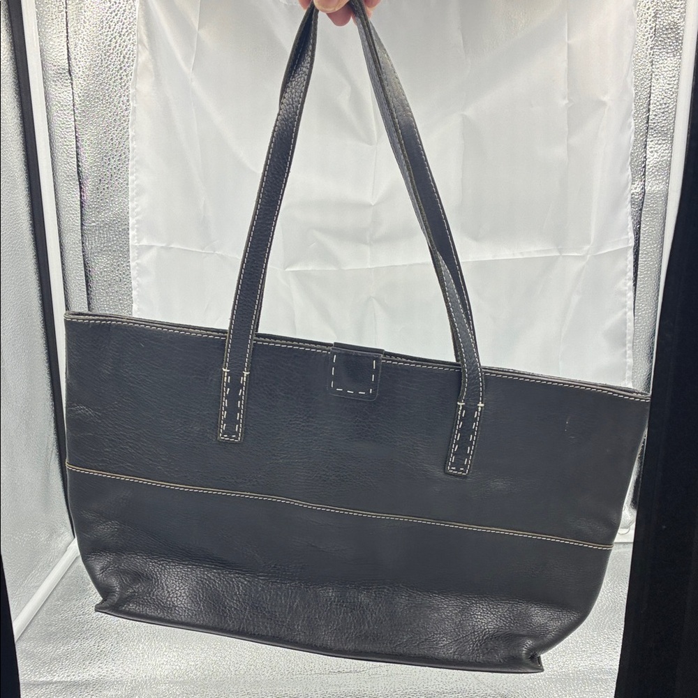 Danier Black Leather Tote Bag